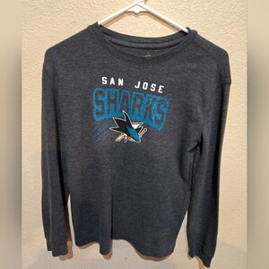 San Jose Sharks Kids Gray Long Sleeve Shirt